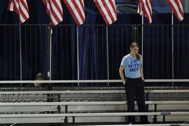 A Clinton Supporter Stands Alone