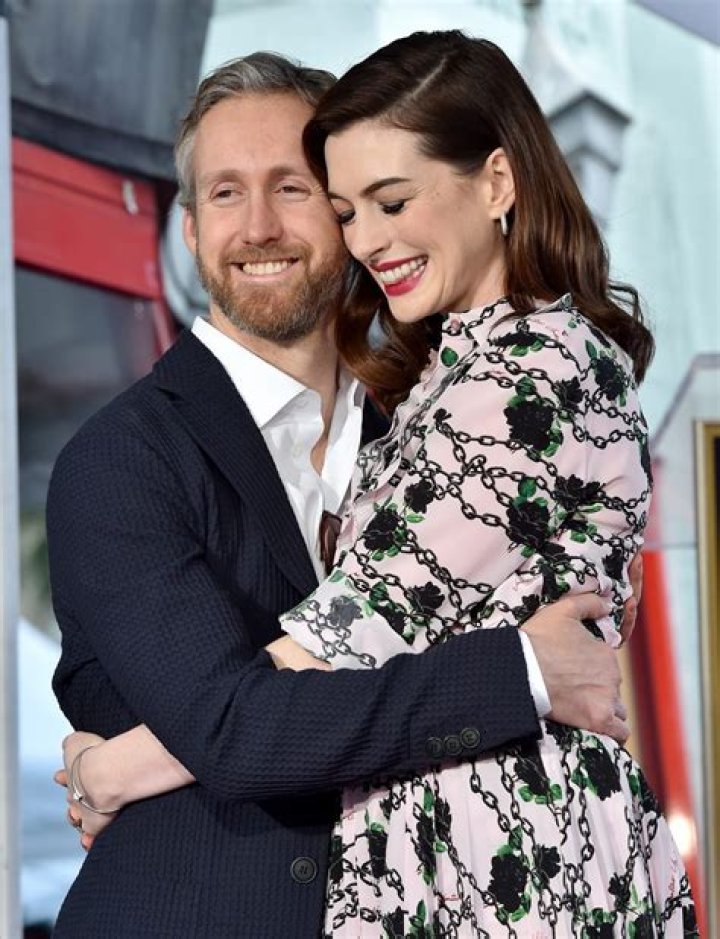 Adam Shulman and Anne Hathaway 'Sea Wall / A Life' Broadway play opening night, Arrivals, Hudson Theater, New York, USA - 08 Aug 2019