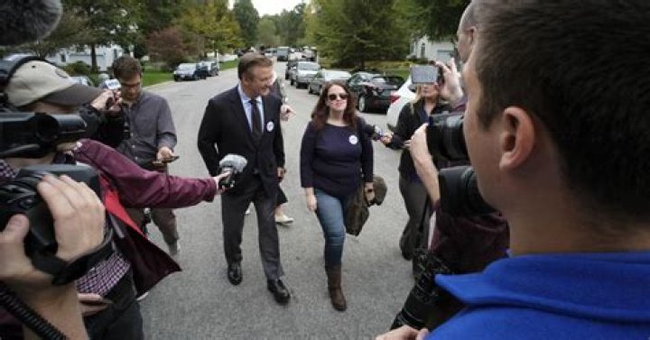 Alec Baldwin, Amanda Pohl. Actor Alec Baldwin, right, speaks to supporters of Amanda Pohl, left, candidate for Virginia Senate District 11 in her neighborhood in Midlothian, Va., . Baldwin campaigned for several candidates around the stateVirginia Election Alec Baldwin, Midlothian, USA - 22 Oct 2019