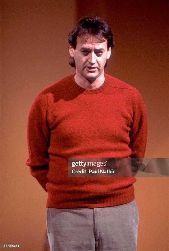 American comedian Joe Flaherty onstage during the Second City 25th Anniversary show