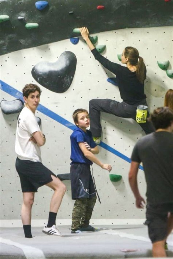 Angelina Jolie Goes Rock Climbing With Twins