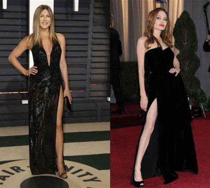 Angelina Jolie Jennifer Aniston Slit