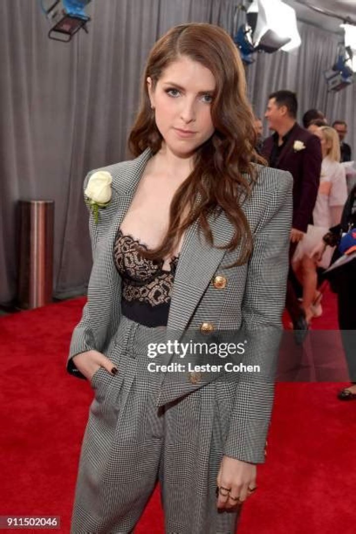 Anna Kendrick 60th Annual Grammy Awards, Arrivals, New York, USA - 28 Jan 2018 WEARING BALMAIN