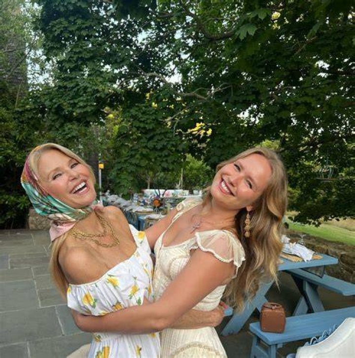 Antibes, FRANCE - Sailor Lee Brinkley-Cook and her mother Christie Brinkley enjoy an afternoon at Hotel Eden Roc. The duo have fun climbing a rope swing and diving into the crisp blue waters outside of the hotel. Pictured: Christie Brinkley BACKGRID USA 10 JUNE 2018 BYLINE MUST READ: One Shot / BACKGRID USA: +1 310 798 9111 / UK: +44 208 344 2007 / *UK Clients - Pictures Containing Children Please Pixelate Face Prior To Publication*