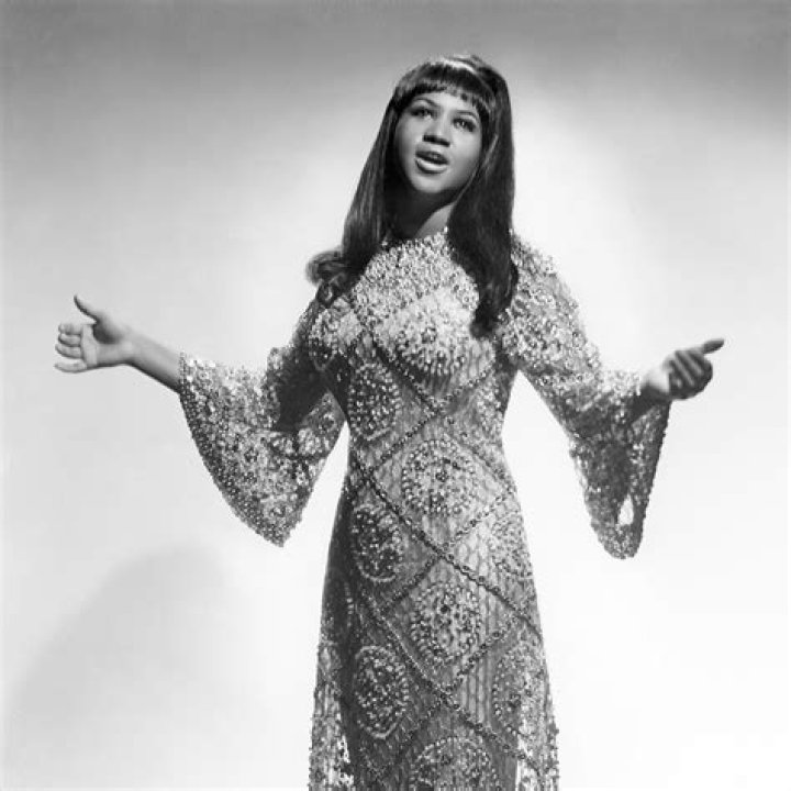 Aretha Franklin In A Glittering Gown