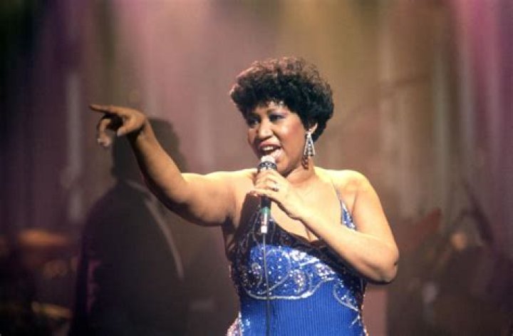 Aretha Franklin Photographed Singing