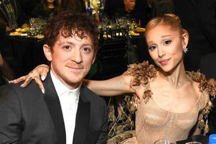 Ariana Grande and Ethan Slater hug