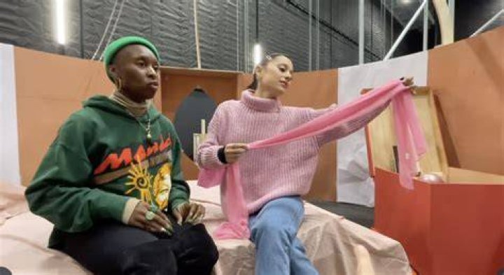 Ariana Grande during a rehearsal