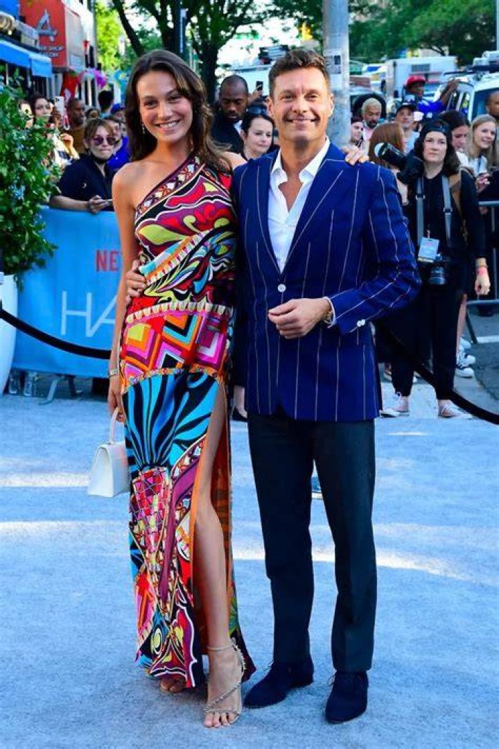 Aubrey Paige Petcosky and Ryan Seacrest attend the "Halftime" Premiere during the Tribeca Film Festival Opening Night at United Palace on June 08 2022 in New York City. 'Halftime' premiere, Arrivals, Tribeca Film Festival Opening Night, New York, USA - 08 Jun 2022