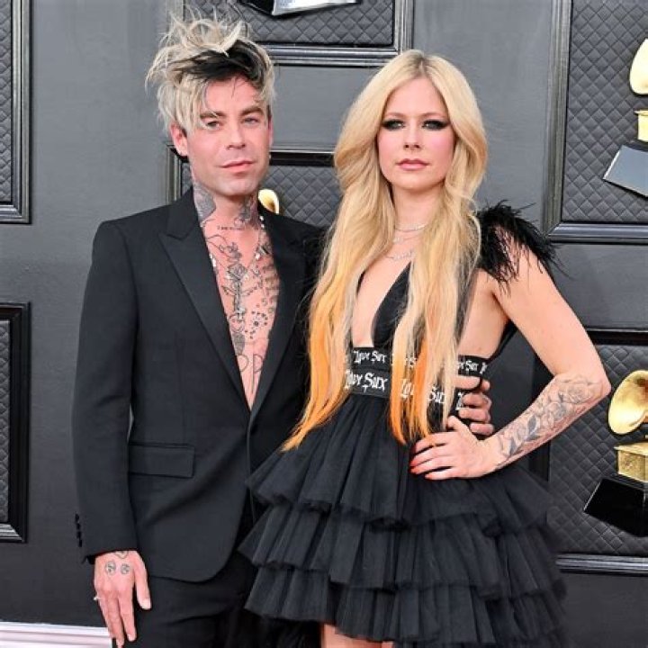 Avril Lavigne and Mod Sun arrive for the 64th annual Grammy Awards at the MGM Grand Garden Arena in Las Vegas, Nevada on Sunday, April 3, 2022. Grammy Awards 2022, Las Vegas, Nevada, United States - 04 Apr 2022