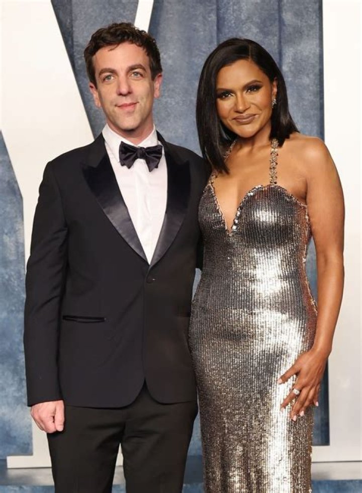 B.J. Novak, Mindy Kaling. B.J. Novak, left, Mindy Kaling arrive at the Vanity Fair Oscar Party, in Beverly Hills, Calif 90th Academy Awards - Vanity Fair Oscar Party, Beverly Hills, USA - 04 Mar 2018