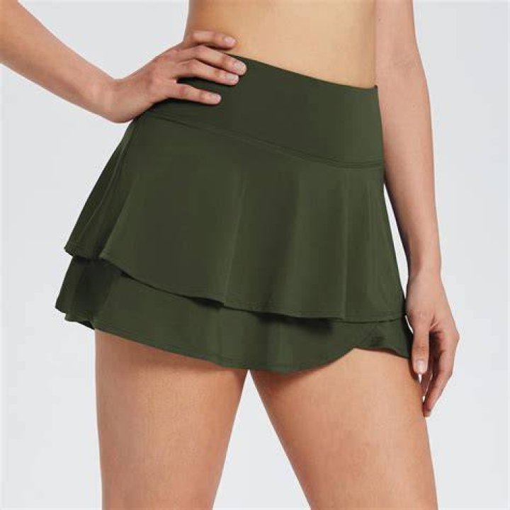 Baleaf Layered Ruffle Mini Tennis Skirt