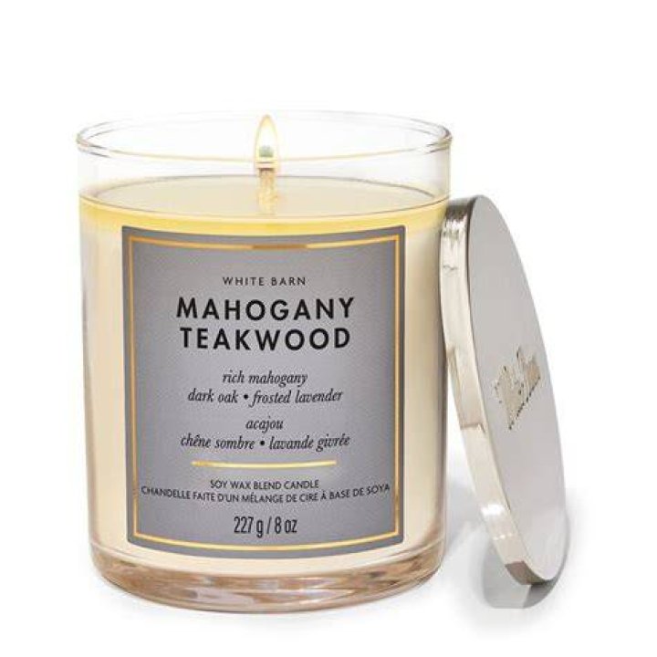 Bath & Body Works Teakwood Single Wick Candle, $14.50, bathandbodyworks.com