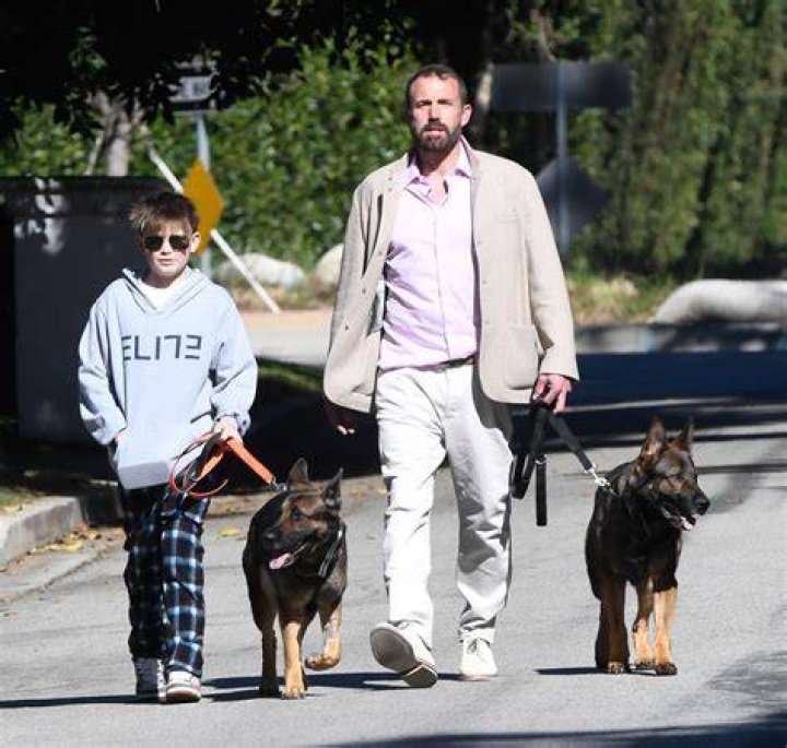 Ben Affleck & Samuel Walk To School