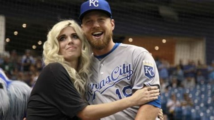 Ben Zobrist, Julianna Zobrist, Zion Zobrist Kansas City Royals' Ben Zobrist, right, hugs his wife Julianna during a video tribute before a baseball game against the Tampa Bay Rays, in St. Petersburg, Fla. Zobrist played nine season for the Rays. Holding on to Zobrist is his son Zion Royals Rays Baseball, St. Petersburg, USA