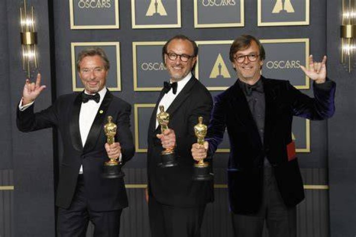 Best Picture - CODA - Philippe Rousselet, Fabrice Gianfermi and Patrick Wachsberger, Producers 94th Annual Academy Awards, Show, Los Angeles, USA - 27 Mar 2022