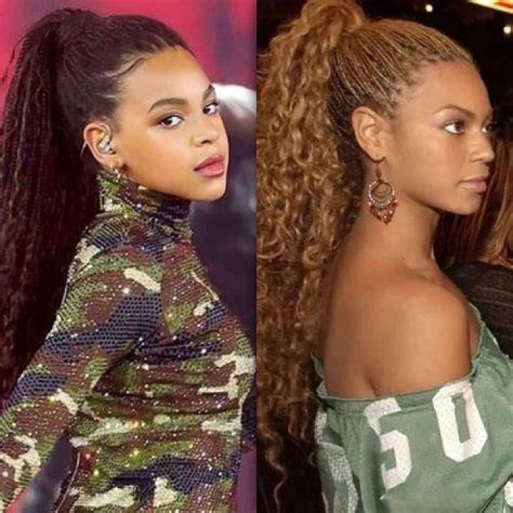 blue ivy long braids beyonce shopping