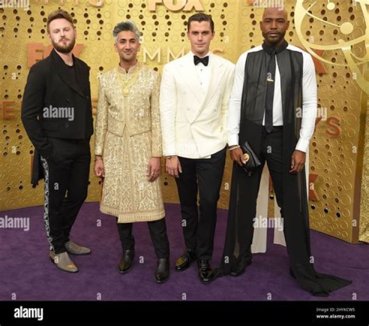 Bobby Berk, Antoni Porowski, Tan France and Jonathan Van Ness Elton John AIDS Foundation Oscar Viewing Party, Los Angeles, USA - 09 Feb 2020