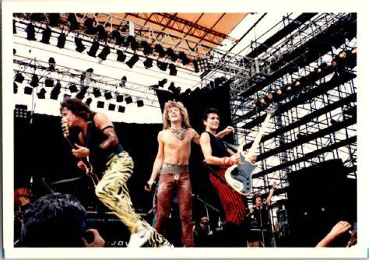Bon Jovi backstage at the Norwich Playhouse - clockwise from bottom left - Tico Torres, Richie Sambora, Alec John Such, David Bryan and Jon Bon Jovi Various