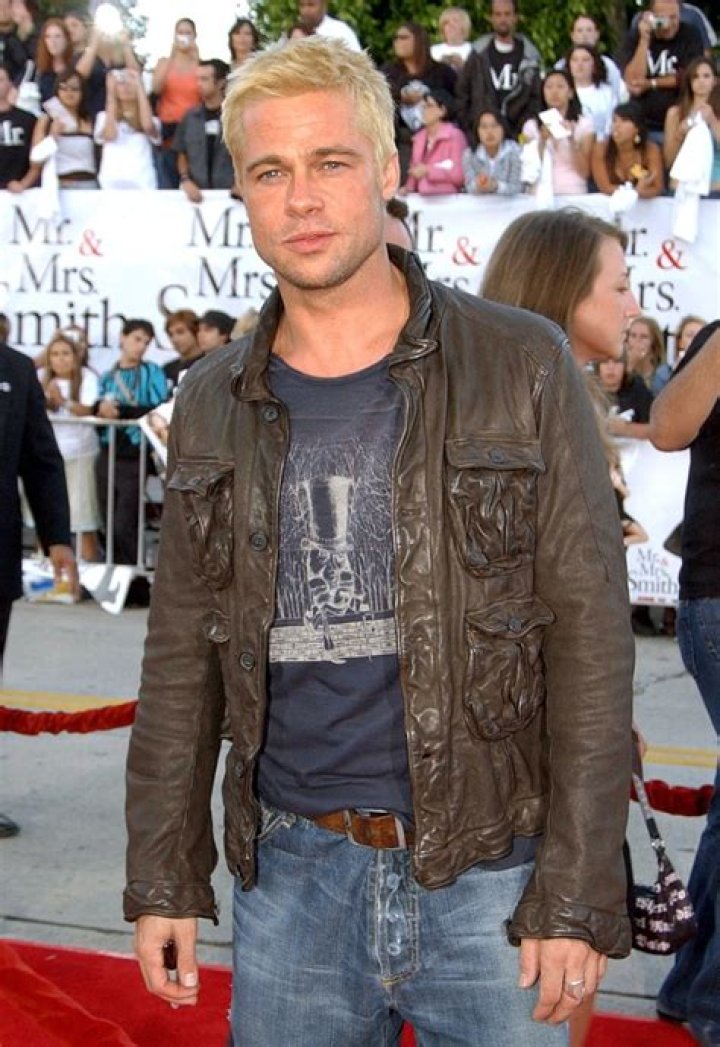 Brad Pitt with bleached blond hair