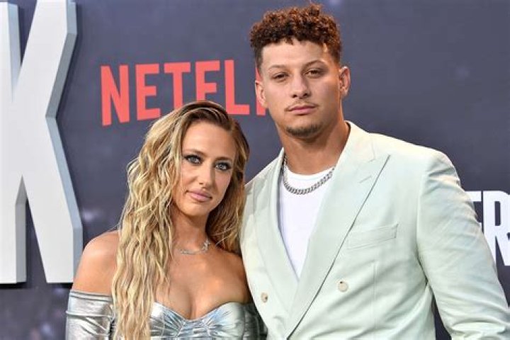 Brittany Mahomes and husband/American football quarterback for the Kansas City Chiefs of the National Football League Patrick Mahomes arrive at the Los Angeles Premiere Of Netflix's 'Quarterback' Season 1 held at the Netflix Tudum Theater on July 11, 2023 in Hollywood, Los Angeles, California, United States. Los Angeles Premiere Of Netflix's 'Quarterback' Season 1, Netflix Tudum Theater, Hollywood, Los Angeles, California, United States - 11 Jul 2023