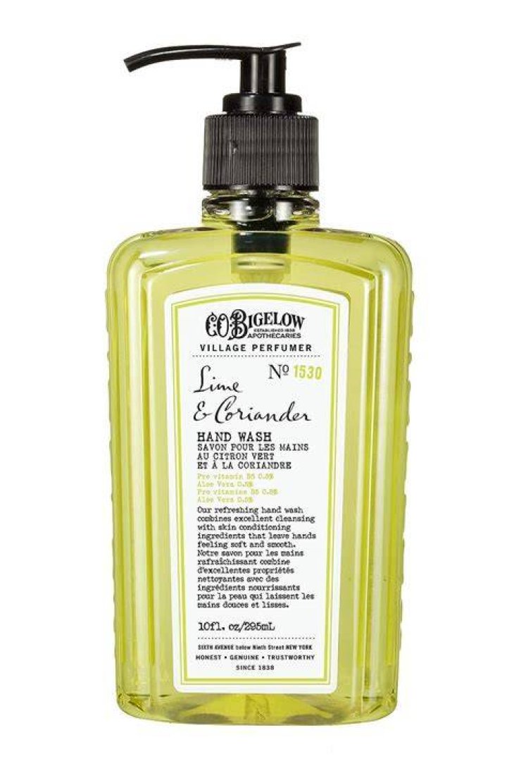 C.O. Bigelow Hand Washes, $18 each, bigelowchemists.com