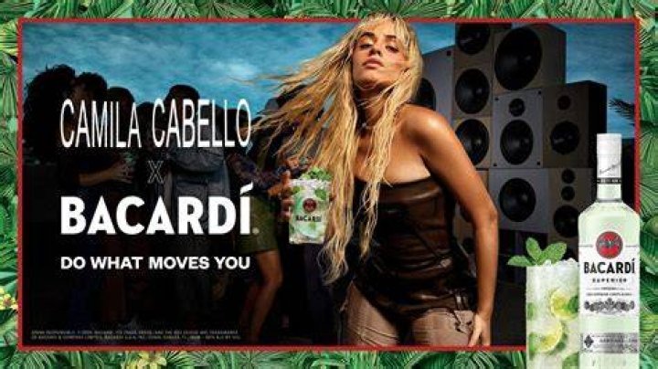 Camila Cabello posing for BACARDÍ