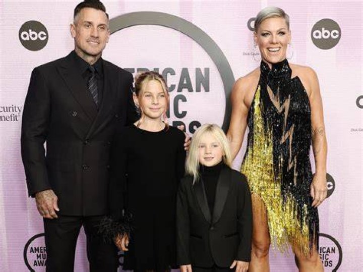 Carey Hart, Willow Hart, Jameson Hart and Pink (P!nk, Alecia Beth Moore Hart) arrive at the 2022 American Music Awards (50th Annual American Music Awards) held at Microsoft Theater at L.A. Live on November 20, 2022 in Los Angeles, California, United States. 2022 American Music Awards, Microsoft Theater at l.a. Live, Los Angeles, California, United States - 20 Nov 2022