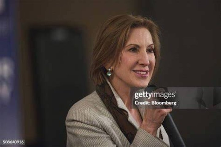 Carly Fiorina speaks during a campaign stop