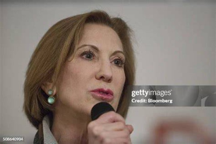 Carly Fiorina speaks during primary night