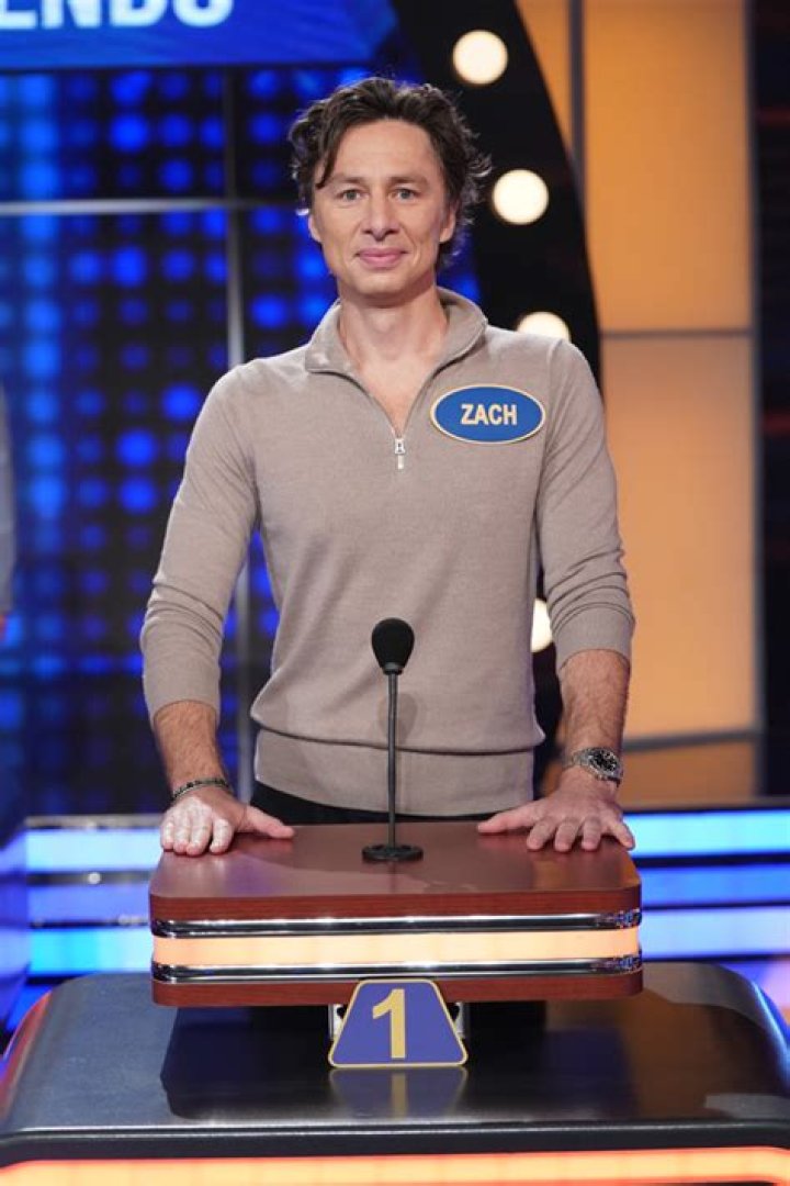 CELEBRITY FAMILY FEUD- &ldquo;Zach Braff & Donald Faison vs. Neil Flynn and Wendi McLendon-Covey vs. Patrick Warburton&rdquo; &ndash; It&rsquo;s an epic &ldquo;family&rdquo; reunion when the cast of &ldquo;Scrubs,&rdquo; led by Zach Braff and Donald Faison, face off against Neil Flynn and his &ldquo;Beer Shark Mice&rdquo; improv crew as they test their skills and compete for charity. In the next game, actor Wendi McClendon-Covey, along with her family and &ldquo;Generation Ripe&rdquo; podcast partner, go head-to-head against actor Patrick Warburton and his family in an all-new episode airing SUNDAY, JUNE 13 (8:00-9:00 p.m. EDT), on ABC. (ABC/Eric McCandless) DONALD FAISON, NEIL FLYNN, ZACH BRAFF