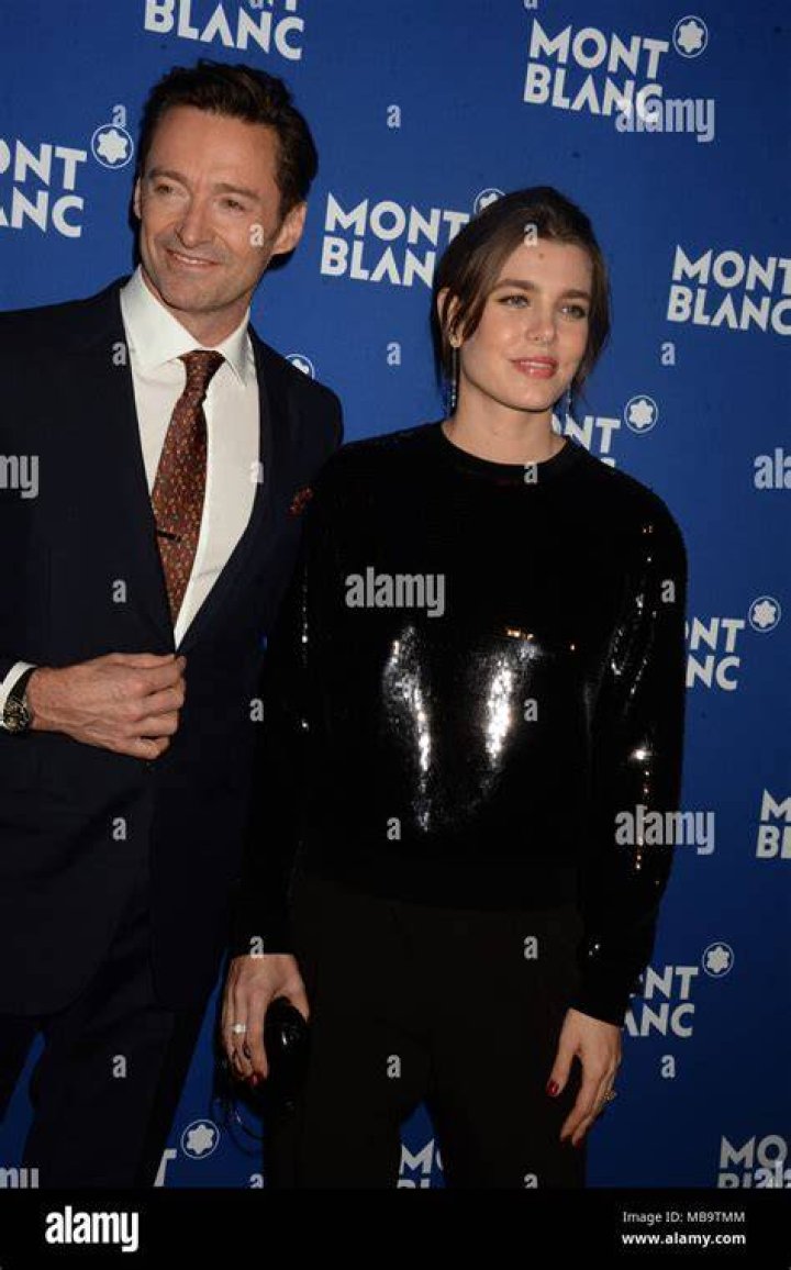 Charlotte Casiraghi and Hugh Jackman pose together