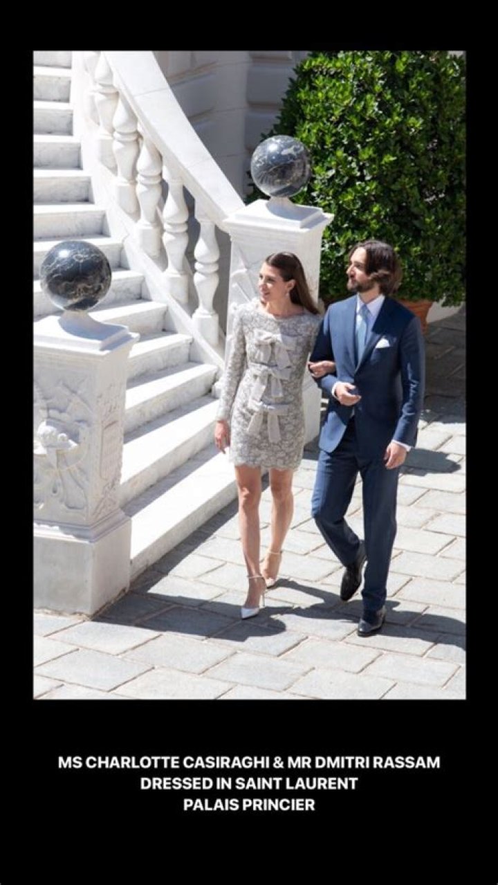 Charlotte Casiraghi at the Saint Laurent fashion show.