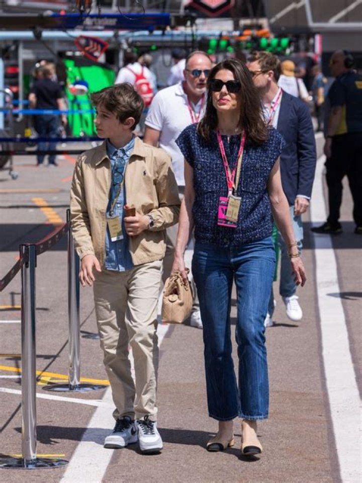 Charlotte Casiraghi holds her son Raphael.