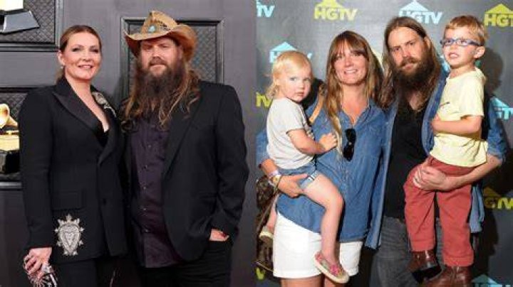 Chris Stapleton, wife and children at Academy of Country Music Awards