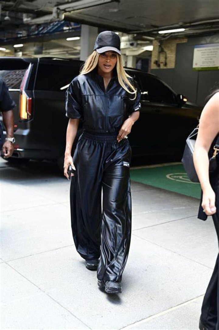 Ciara wears a black vinyl coat and thigh-high boots during New York Fashion Week 2022 in New York City Pictured: Ciara Ref: SPL5419870 080922 NON-EXCLUSIVE Picture by: Felipe Ramales / SplashNews.com Splash News and Pictures USA: +1 310-525-5808 London: +44 (0)20 8126 1009 Berlin: +49 175 3764 166 World Rights