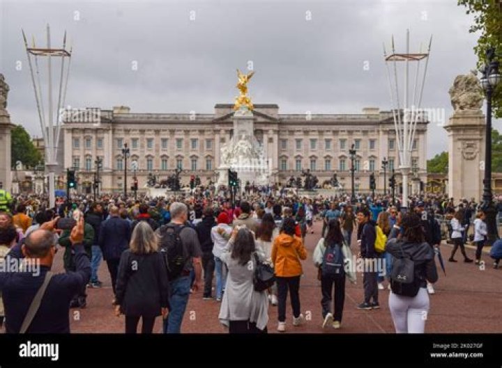 Crowds Gather Outside Buckingham Palace
