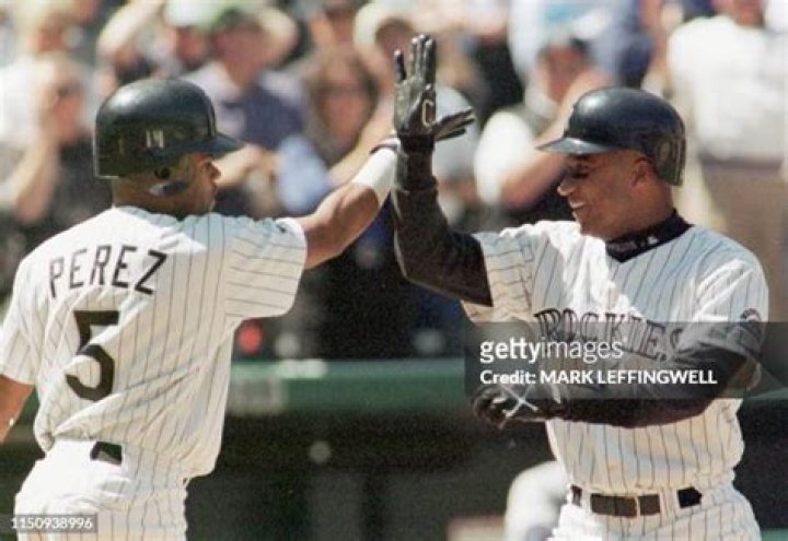 Darryl Hamilton In His Colorado Rockies Uniform
