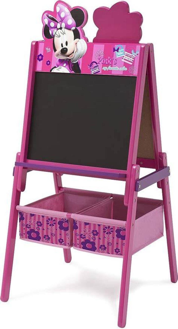 Delta Children Disney Wooden Double Sided Easel With Storage