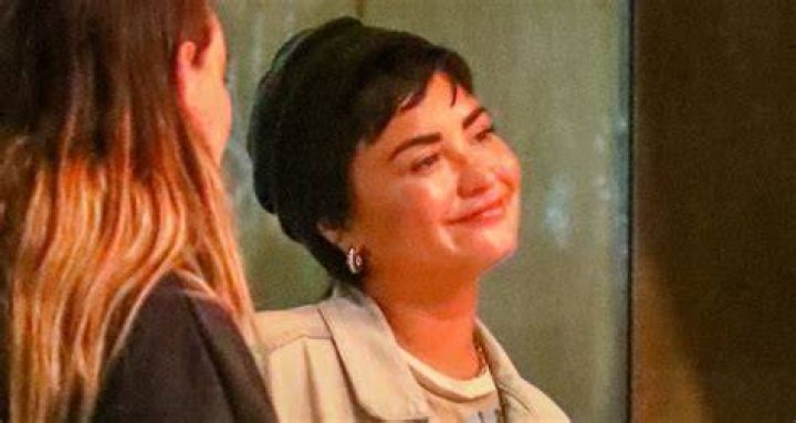 Demi Lovato is all smiles as she and Max Ehrich and best friend Nikita Dragun dine at Nobu Malibu in Malibu. The 27 year old singer who recently got engaged is wearing a pink dress and carrying a Chanel purse in hand. 07 Aug 2020 Pictured: Demi Lovato, Max Ehrich and Nikita Dragun. Photo credit: Photographer Group/MEGA TheMegaAgency.com +1 888 505 6342 (Mega Agency TagID: MEGA693208_001.jpg) [Photo via Mega Agency]
