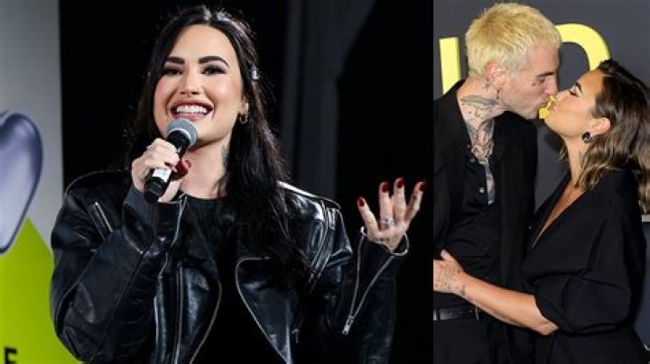 Demi Lovato kissing boyfriend Jute$ on the red carpet