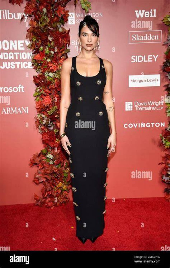 Dua Lipa attends the Clooney Foundation for Justice Albie Awards at The New York Public Library, in New York Clooney Foundation for Justice 2022 Albie Awards, New York, United States - 29 Sep 2022
