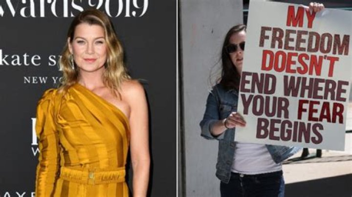 Ellen Pompeo With Other Protesters