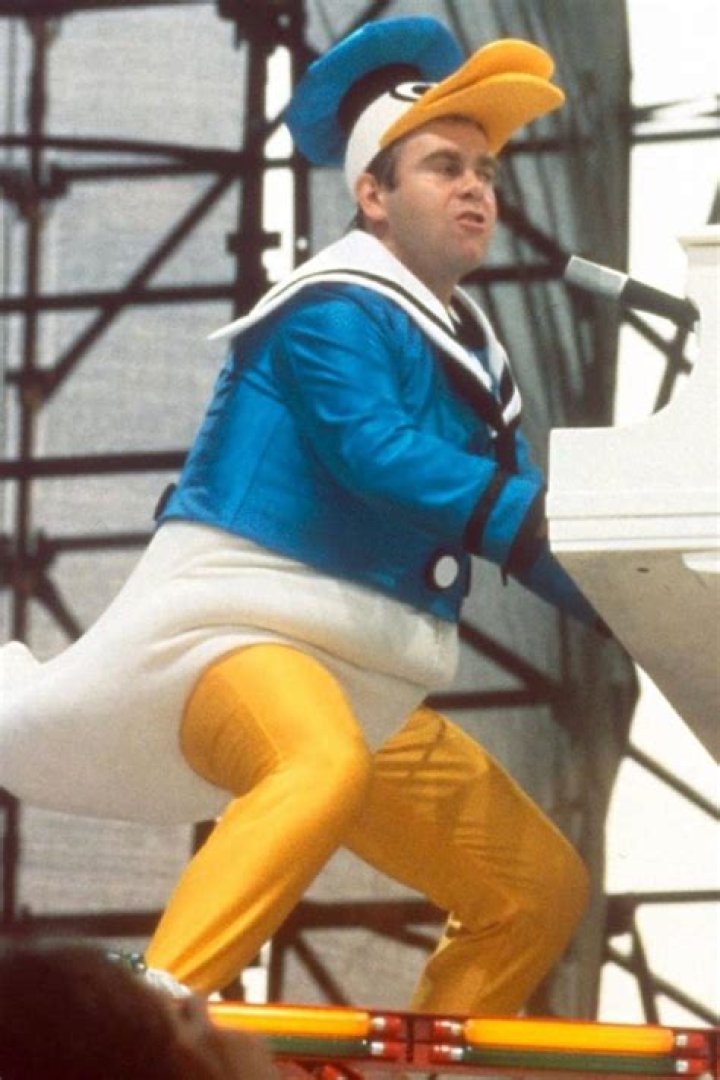 Elton John Dresses As Donald Duck