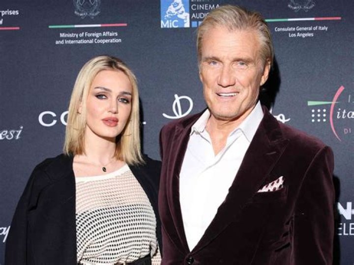 Emma Krokdal and Dolph Lundgren
