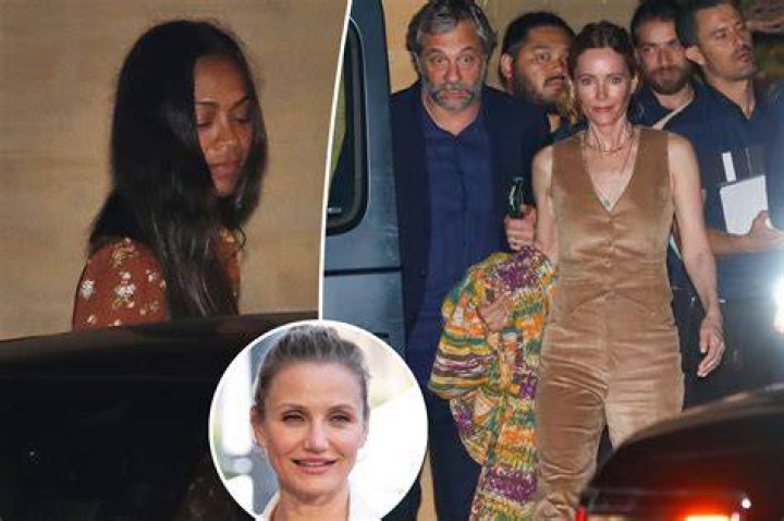 EXCLUSIVE: Cameron Diaz and her husband Benji Madden arrive in the South of France with toddler daughter Raddix for Sofia Richie&rsquo;s lavish upcoming wedding. The Hollywood couple were spotted in Antibes, French Riviera, on Thursday after jetting in for the ultra glamorous affair. Sofia is part of the couple's wider family, with Benji&rsquo;s twin bother Joel being married to her sister, fashion designer Nicole Richie. After touching down, A-list actress Cameron, 50, looked radiant in a simple jeans and white sweater combo as she cuddled their three-year-old on the steps of the palatial Hotel du Cap Eden Roc. Her 'Good Charlotte' musician beau, 44, was all smiles in a black hoodie and baseball hat. Model Sofia, the daughter of legendary crooner Lionel Richie, is set to tie the knot with British music executive Elliott Grainge, 30, in front of a star-studded crowd this weekend. 20 Apr 2023 Pictured: Cameron Diaz, Benji Madden, Raddix. Photo credit: EliotPress / MEGA TheMegaAgency.com +1 888 505 6342 (Mega Agency TagID: MEGA971281_007.jpg) [Photo via Mega Agency]