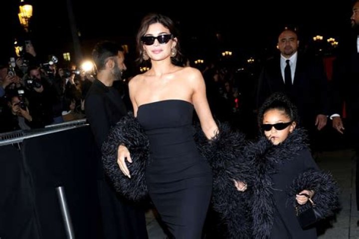 EXCLUSIVE: Kylie Jenner goes 'Biker Chic' in a one piece leather outfit and Fox Motocross gloves after leaving dinner with Mom Kris Jenner and Sister Khloe Kardashian in Hollywood, CA. 05 Apr 2022 Pictured: Kylie Jenner. Photo credit: TheRealSPW / MEGA TheMegaAgency.com +1 888 505 6342 (Mega Agency TagID: MEGA845124_002.jpg) [Photo via Mega Agency]