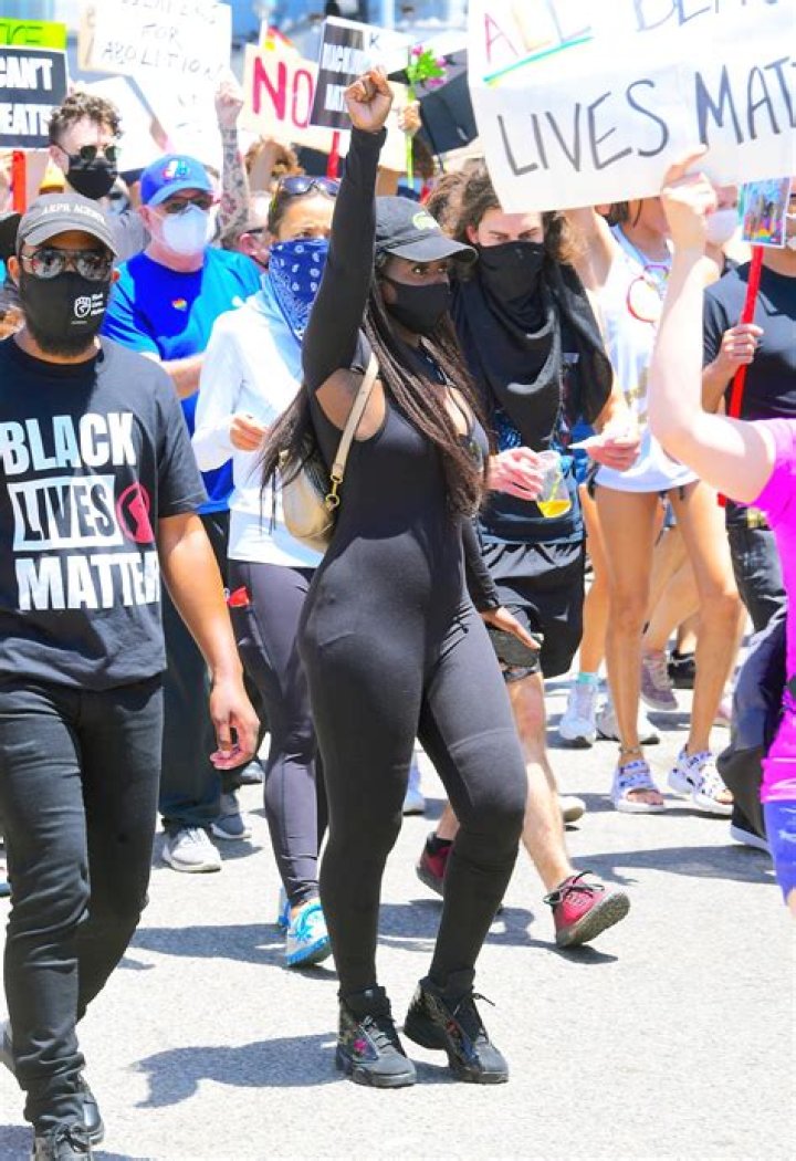 Faith Stowers at a BLM Protest