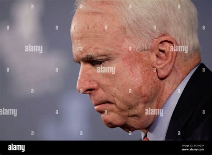 FILE - Sen. John McCain, R-Ariz., speaks to reporters on Capitol Hill in Washington, Thursday, July 27, 2017 file photo Arizona Gov. Doug Ducey has recommended a slew of Arizona luminaries including McCain, for inclusion in the proposed National Garden of American Heroes. The list by the governor's office includes three senators, two governors, the first female justice of the U.S. Supreme Court, and military and civil rights heroes. (AP Photo/Cliff Owen, File)