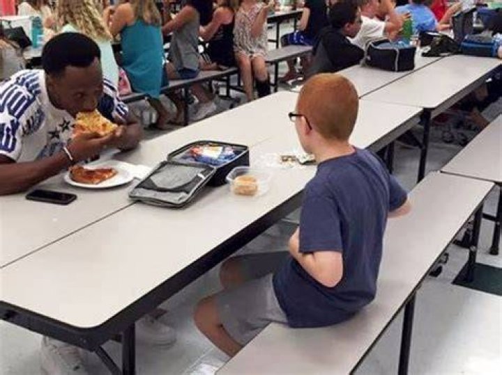 FSU Football Player Lunch With Autistic Boy